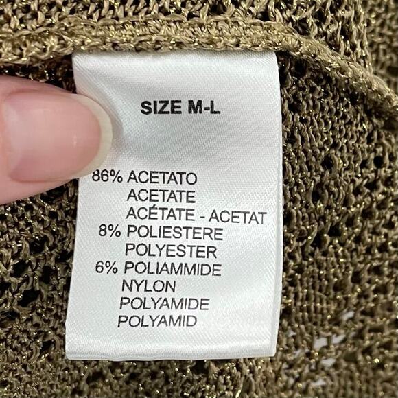 Attic And Barn M / L Metallic Shimmer Dress Short Sleeve Knit - Picture 5 of 8